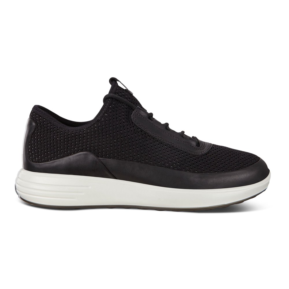 ECCO Mens Sneakers Black - Soft 7 Runner Meshs - QGT-918637